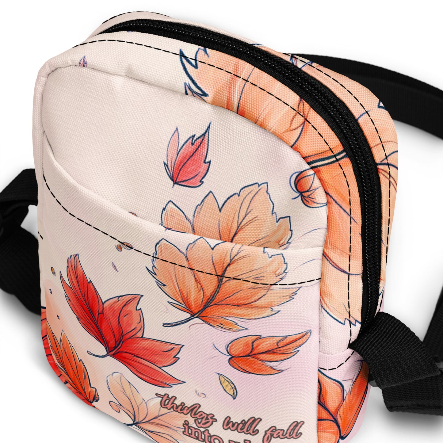 Falling Autumn Leaves – Utility Crossbody Bag | Compact Travel Bag