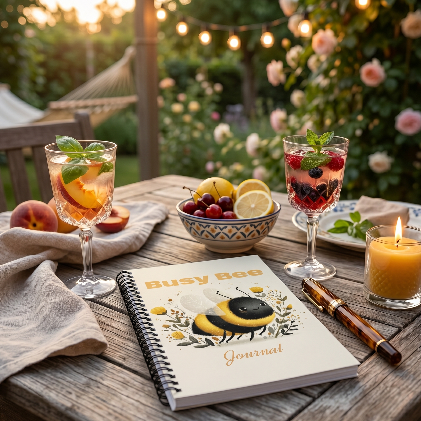 Busy Bee – Cute Bee A5 Spiral Dotted Notebook