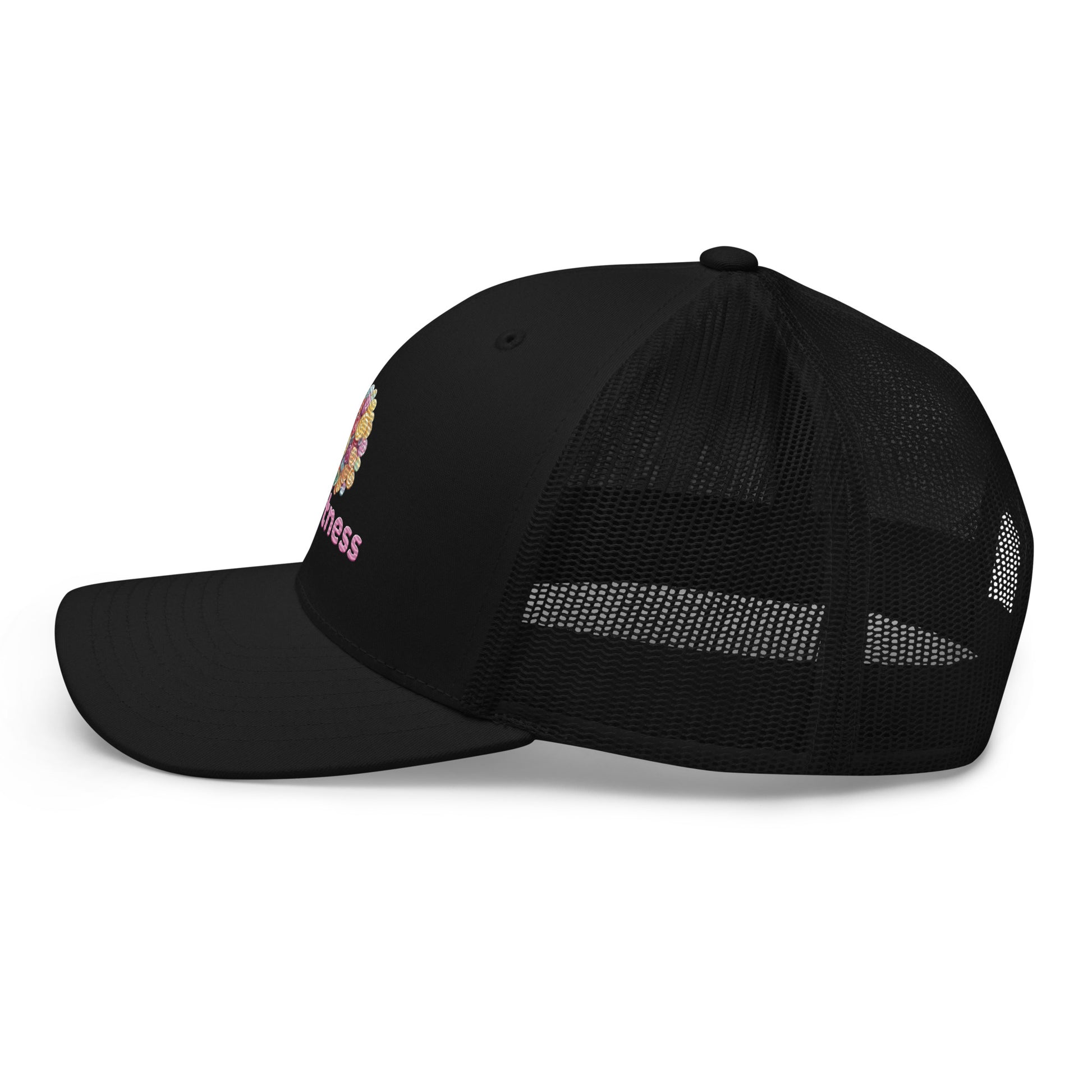 Black cap on a white background