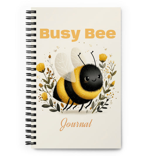 Hardcover notebook featuring a bold, artistic bee design on a clean background by Sweet & Savage.