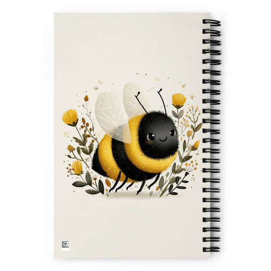Hardcover notebook featuring a bold, artistic bee design on a clean background by Sweet & Savage.